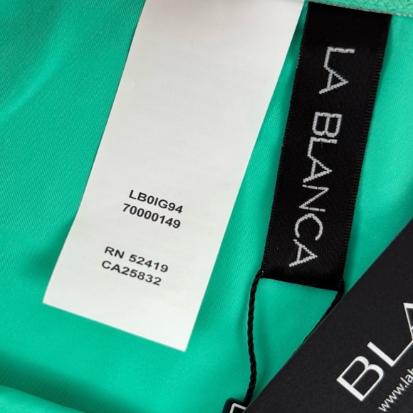 La Blanca Bikini Bottom Womens US 12 Green Goddess Side Tie Hipster NWT - Picture 6 of 11